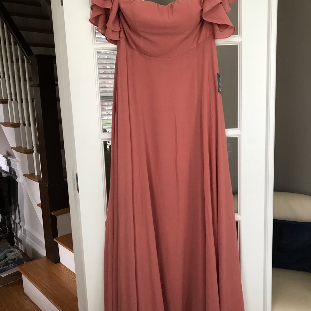 Off the shoulder maxi dress - Dusty rose XL